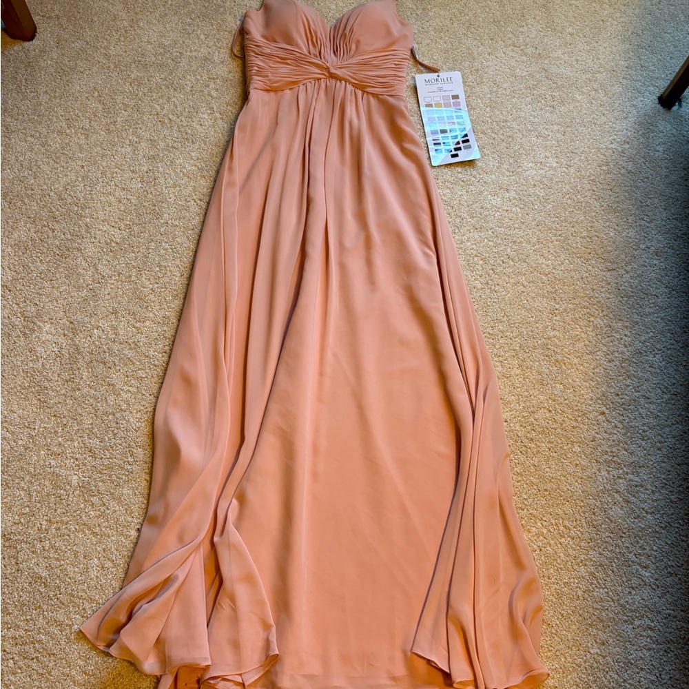 Peach Bridesmaid Dress Gown